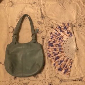 Teal Coach purse